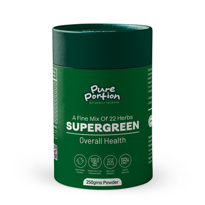Supergreen - Overall Health, 22 Herbs Fusion, Total wellness, Weight management, lean body