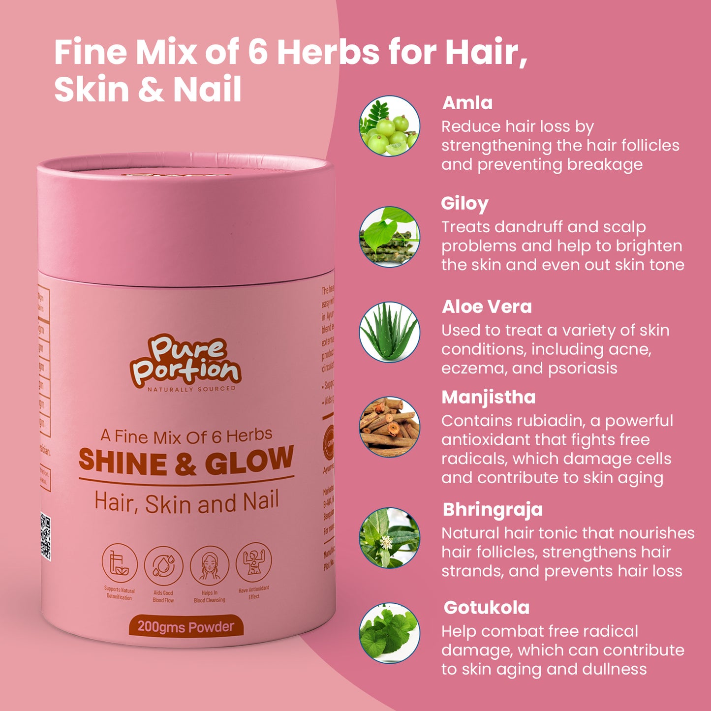 Shine & Glow - Hair, Skin & Nail, Healthy Hair care and Improved Skin Health